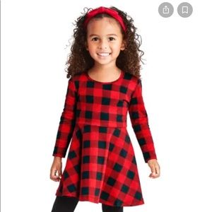 The Children’s Place Baby And Toddler Girls Buffalo Plaid Skater Dress